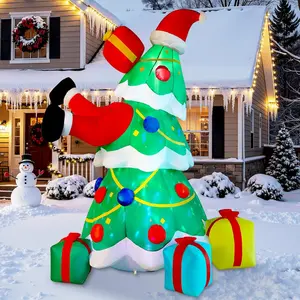 7FT Inflatable Christmas Tree Decorations Outdoor with Built-In Leds Lights, Blow up Santa Claus Tree with 4 Gift Boxes Outside/Indoor Xmas for Yard, Garden, Lawn, Party, Holiday Decor DONGGUAN GUANQING ELECTRONICS CO.,LTD.