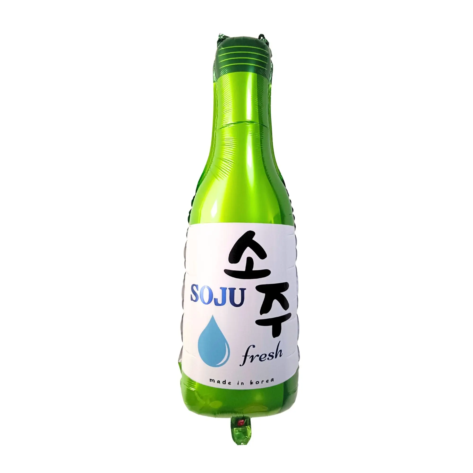 JOYMIX Jumbo 30" Soju Bottle Foil Balloon (set of 1 with straw) - 21st Birthday Decorations Korean Decor, Reusable Inflatable Karaoke Kpop Theme Bachelor Party