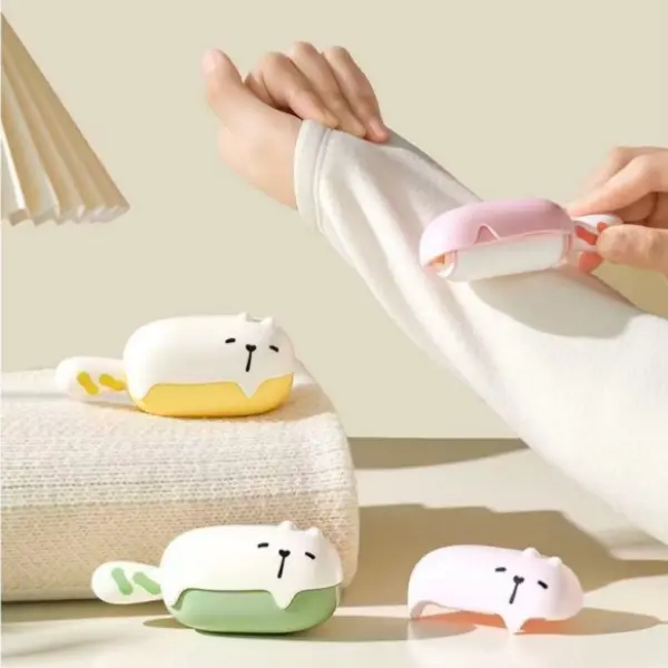 2-in-1 Lint Roller & Remover  Mini Lint Roller for Clothes - Reusable Washable Brush, Pet Hair Remover