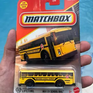 Mbox Yellow EV School Bus diecast car 1:64 scale