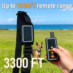 Dog Training Collar Three Modes Ipx7 Waterproof Night Light Flashlight 1000m Range Correct Bad Habits, Dog Obedience Trainer