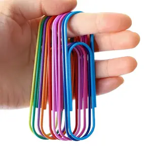 Random Color Large Paper Clip, 30pcs Colorful Large Paper File Clip, Office Stationery & Supplies for Home School Dormitory