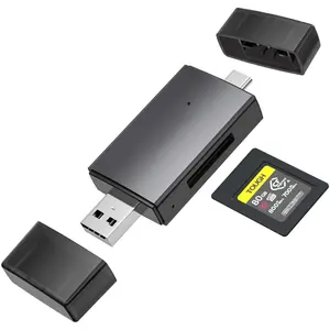 CFexpress Type A Card Reader, USB 3.2 Gen 2 10Gbps, USB A & C Port, Compatible with  Alpha 1/a7S III/7 IV A7M4/ FX3/ FX6
