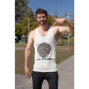 The Bead Whisperer, Funny Mardi Gras Beads Unisex Jersey Tank, Festival Top, Carnival Costume Shirt, Humorous Unisex Graphic Mardi Gras Top, Casual Cotton Unisex Jersey Tank