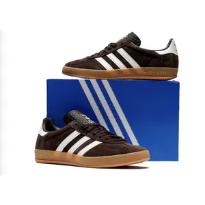Adidas Gazelle Indoor Mens Size 10.5-13 Casual Retro Shoe Chocolate Gum Sneaker