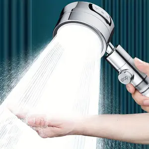 3 Modes Adjustable Shower Head, Handheld High Pressure Shower Head, Pressure Boosted Shower, Modern Bathroom Shower Equipment for Home Use, Adjustable Handheld Showers, High Pressure Showerhead