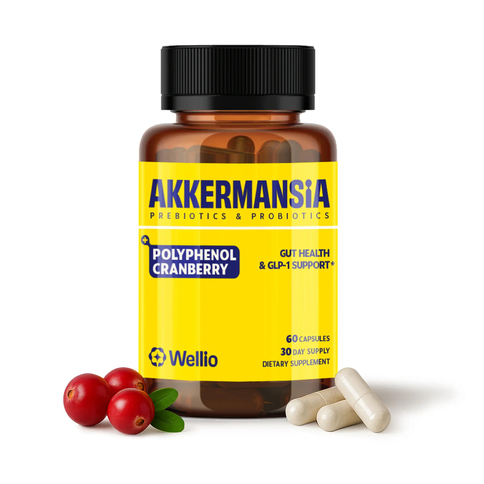 Wellio Akkermansia Probiotic with Prebiotic & Polyphenol Cranberry - Delayed Release, 60 Capsules, 1 Month Supply, Made in USA, Gut Health for Men & Women - TikTok Shop Wellio Akkermansia Probiotic with Prebiotic & Polyphenol Cranberry - Delayed Release, 60 Capsules, 1 Month Supply, Made in USA, Gut Health for Men & Women - TikTok Shop
