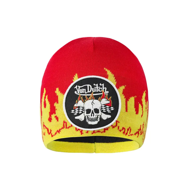Von Dutch Road Reaper Flame Beanie - TikTok Shop display picture 2