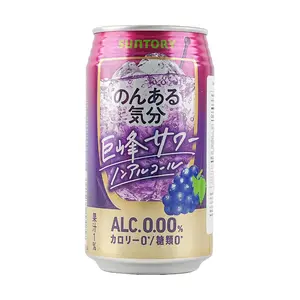 Suntory Japan Non-Alcoholic Grape Soda - Kyoho Grape Flavor, 350ml Can - Refreshing Japanese Juice Drink