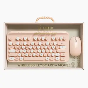 Poppy Wireless Keyboard and Mouse (Pink)