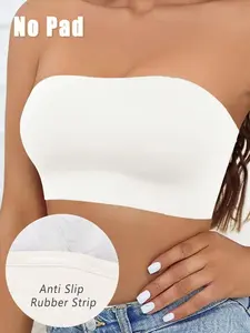 Summer Strapless Bras for Women Outfits Tube Top Bralette Lingerie Brassieres Para Mujer Bandeau Backless Tops Underwear Tank Top
