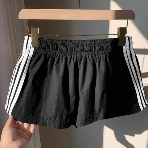 High-Waisted Sporty Shorts, Loose-Fitting Slimming Casual Pants, Perfect for Gym Running Home Use, Versatile Wide Leg Shorts, Athletic Shorts, Fitness Shorts, Breathable Athletic Shorts, Summer Sports Shorts, Workout Shorts, Athletic Wear Shorts