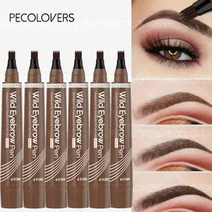 6pcs/set Four Forks Liquid Eyebrow Pencil cosmetics eyebrows makeup focallure makeup tools Eyebrow Makeup Products