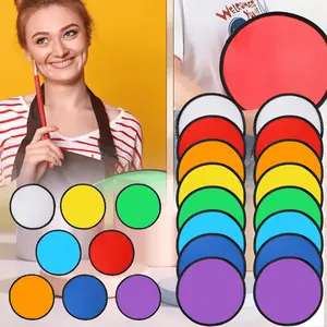 Pack Of 24 Sublimation Flying Disc Fans,Foldable & Portable, 8 Vibrant Colors with Black Edges, Includes Carrying Bag, DIY Outdoor Activity Set