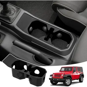 Cup Holder Coaster Fit for 2018-2024 Jeep Wrangler JL JLU 4XE/Gladiator JT Accessories, Cup Holder Mat Pad Inserts Interior CupHolder Liner for 2024 Jeep Wrangler(for Wrangler&Gladiator)