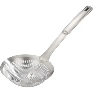 304 Stainless Steel 14.5 Inch Skimmer Ladle Spoon for Cooking Frying Skimming Colander Strainer Kitchen Tools