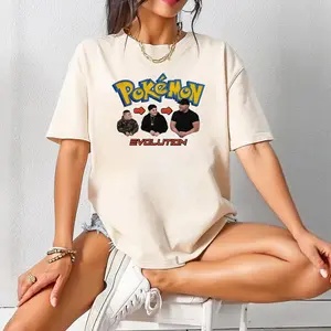 P0kemon Evolution Vintage Shirt, Trendy Poke Starters Shirt, Retro Cartoon Anime Tshirt, PKM Gift Shirt,  Funny PKM Characters Hoodie