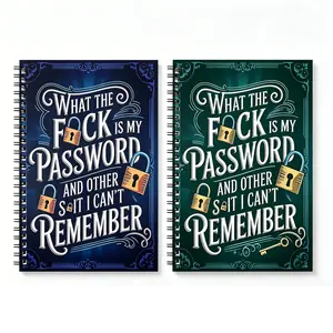 Portable Fun Password Notebook, Spiral-Bound Password Management Book, Practical Password Book, Address And Credential Organizer, Password Record For Forgetful People, Practical Holiday Gift.
