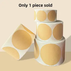 500 Stickers Per Roll Non-Adhesive Cowhide Labels, Craft Packaging Handmade Baking Tags, Durable & Reusable Adhesives