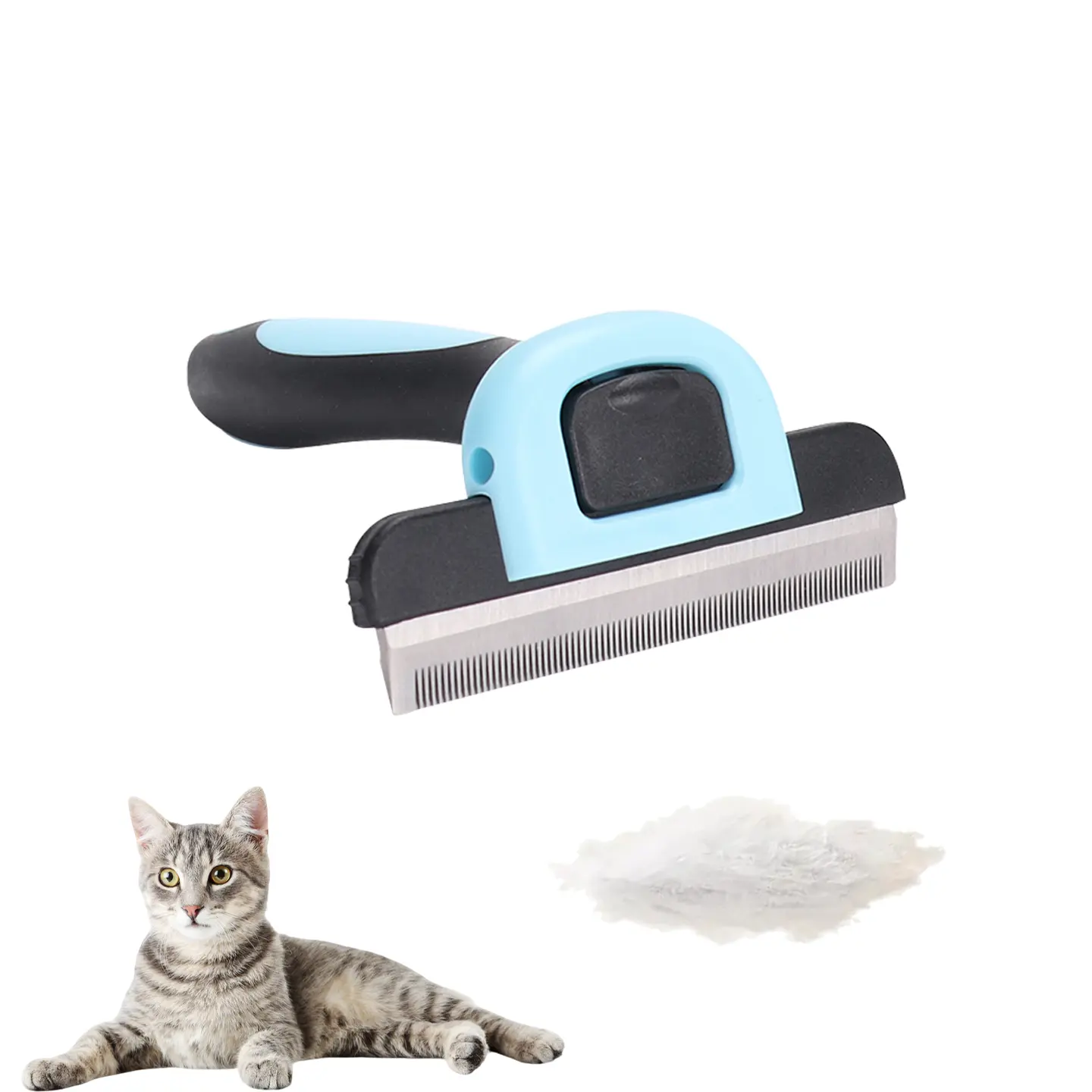 Pet Dematting Comb — Cat & Dog Knot Remover, Hair Thinning Tool, and Shedding Rake Pet Dematting Comb — Cat & Dog Knot Remover, Hair Thinning Tool, and Shedding Rake