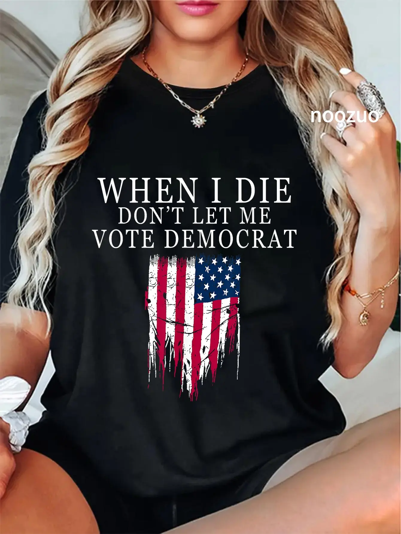 100% Cotton When I Die Don't Let Me Vote Democrat T-Shirt