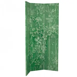 Silent Forest 6ft. Double-Sided Canvas Room Divider, Original Art Print, Sturdy Photo Print Canvas with Reversible Two-Way Hinges, Indoor Use