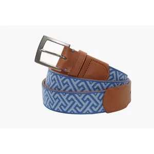 Charleston Woven Belt - Sky Blue/Admiral Blue