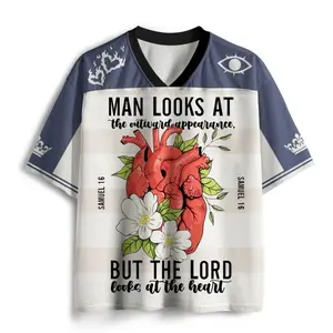 Lord Looks At The Heart Christian Mesh Jersey, Christian Athletic Shirt for Men Women