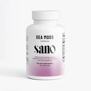 Sano Sea Moss Capsules - Immune Boosting, Skin Healing, Digestive Aid, Blood & Lymphatic Support, Thyroid Support, 60 Organic Capsules
