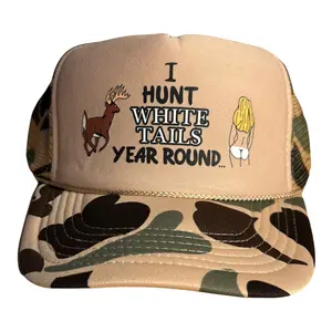 Funny Hunting Hat I Hunt White Tails Year Round Fishing Boating Summer Hat hunting  deer season deer hunter mens classic foam trucker Gift Father dad