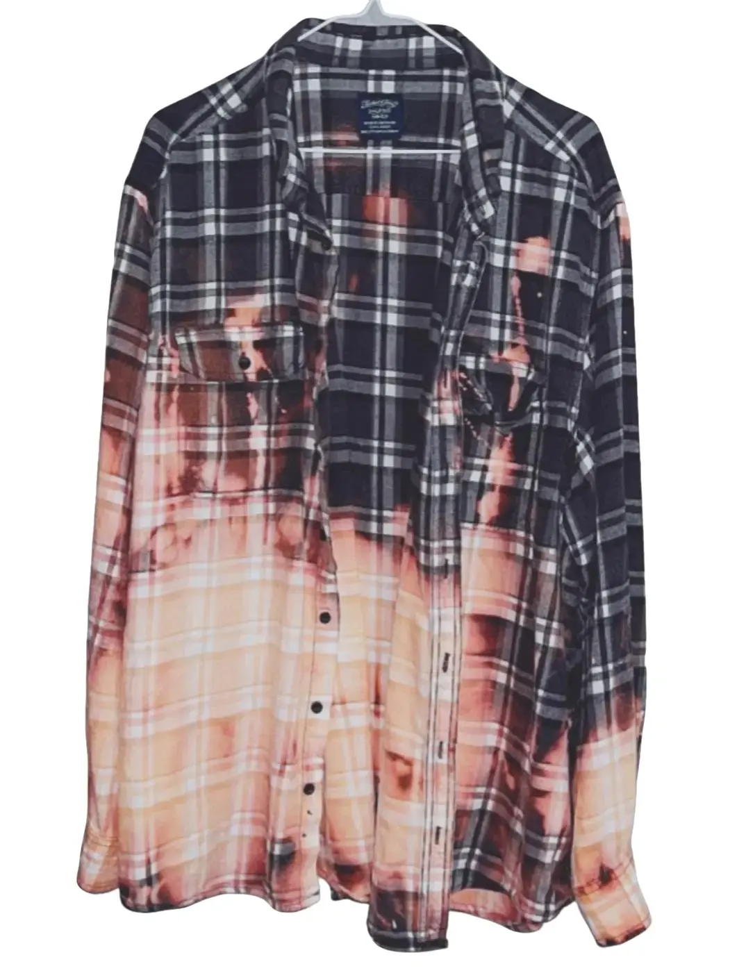 Gray/Peach Vintage Bleached Flannel (2XL)