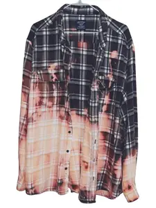 Gray/Peach Vintage Bleached Flannel (2XL) Gray/Peach Vintage Bleached Flannel (2XL)