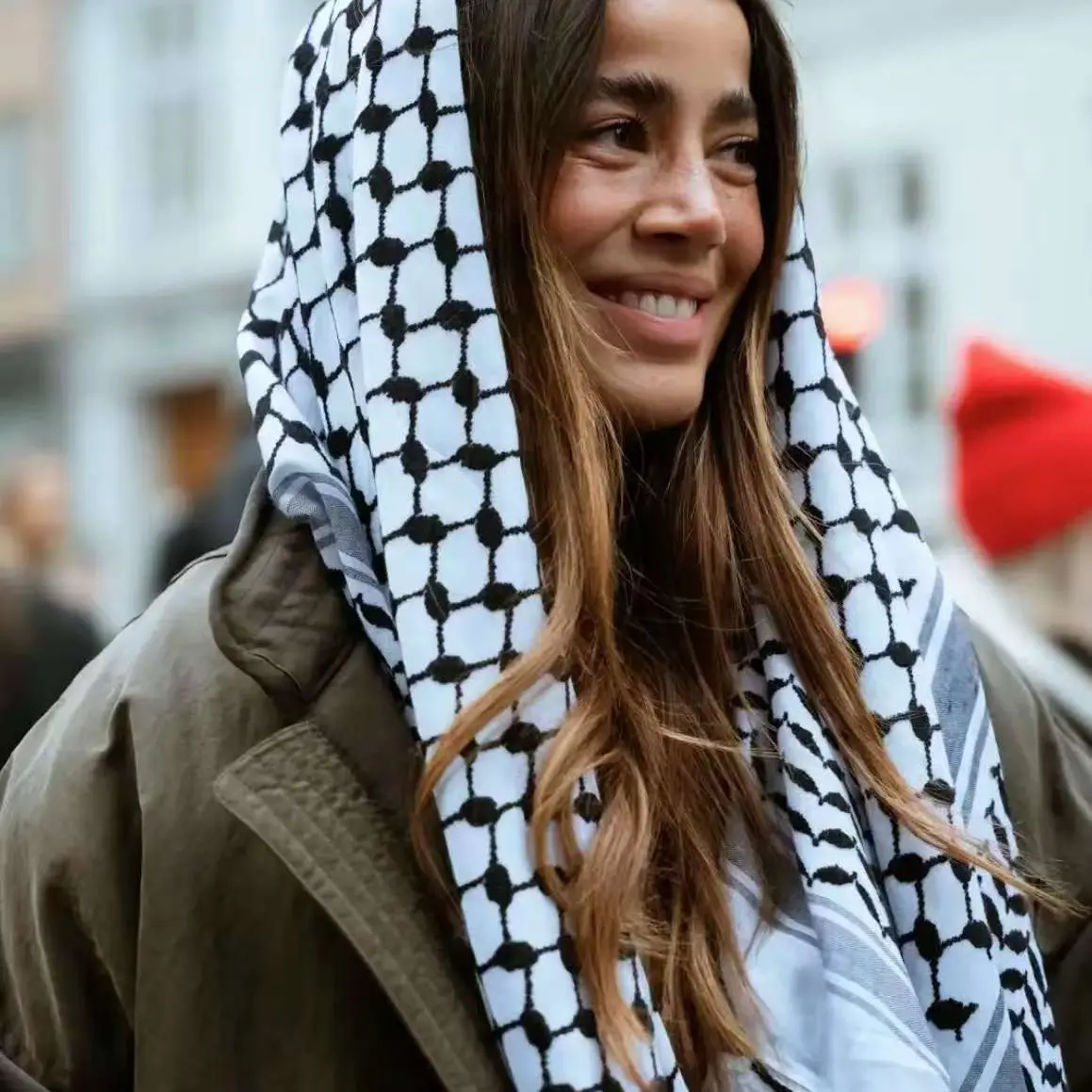 Arafat headscarf, scarf, floral square scarf