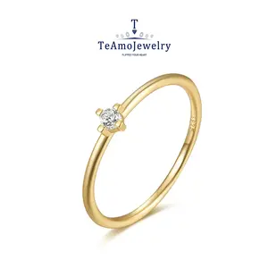 925 sterling silver artificial gemstone 5 rings four claw setting super simple design suitable for daily wear excellent Christmas gift