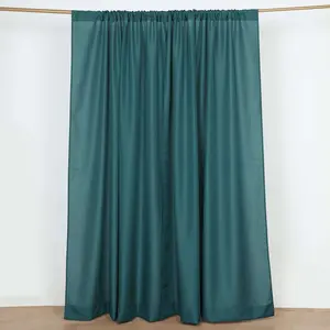2 Pack 5ftx8ft Peacock Teal Polyester Backdrop Drape Curtains With Rod Pockets, Event Divider Panels 130GSM