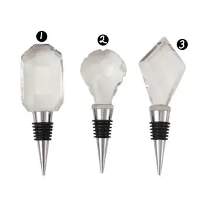 Elegant Crystal Bottle Stopper, 3 Style Options