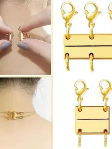 Necklace layered separator, professional necklace layered lobster clasp, suitable as a gift for friends and family. Necklace connector, super strong suction and easy to use, keeping your necklace from tangling and also waterproof, Layering Clasp