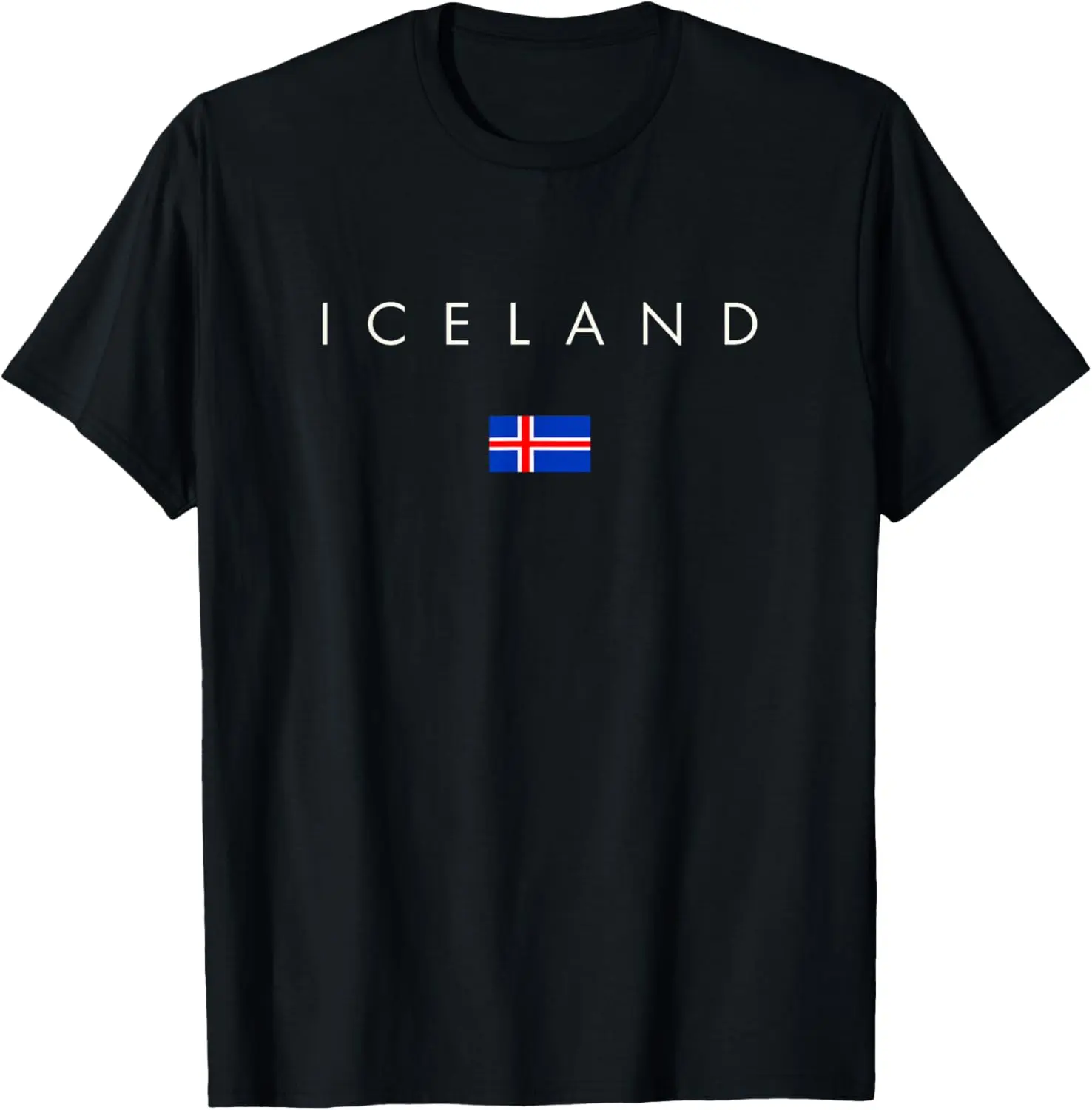 Women's 100% Cotton Round Neck Short-Sleeve Vintage Iceland Graphic Tshirt, Lady's Everyday Casual Distressed Streetwear Top