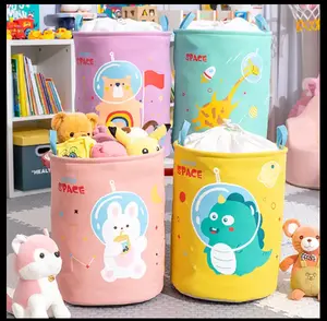 Foldable Waterproof Children's Cartoon Dirty Clothes Hamper Collapsible Laundry Storage Basket