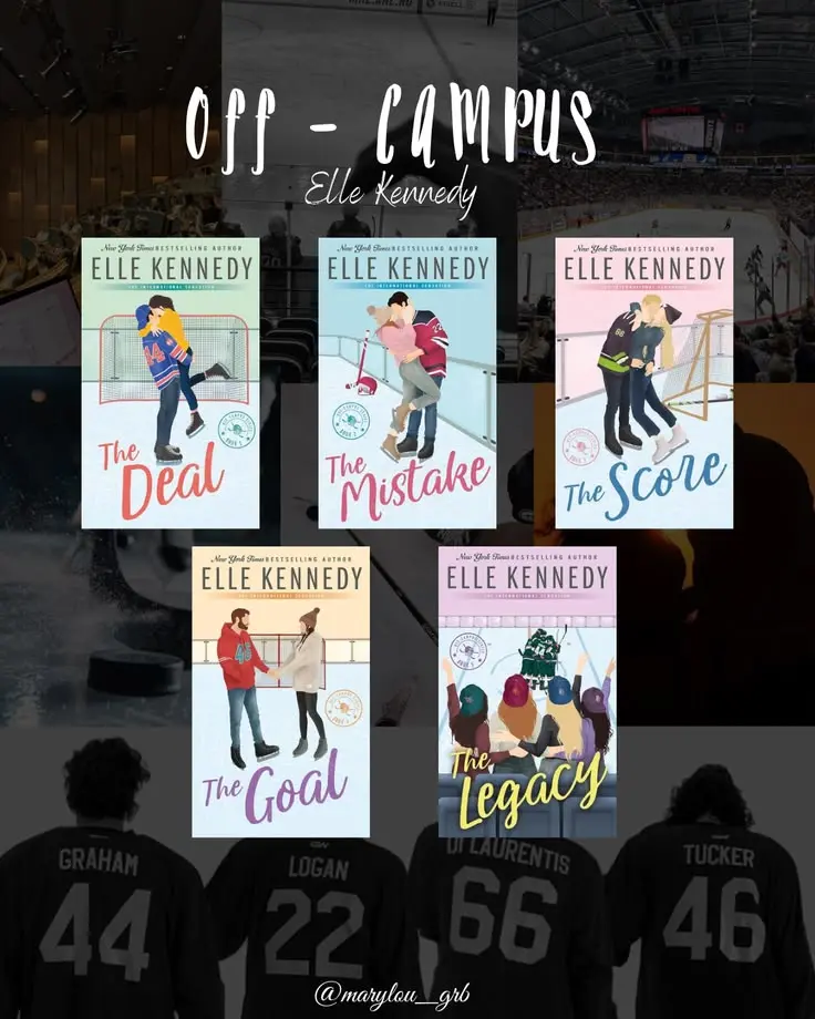 Off-Campus Series 5-Book Set by Elle Kennedy – Deal, Mistake, Score, Goal & Legacy, Briar University College Hockey Romance Bundle, New Adult Sports Love Stories, BookTok English Paperback Collection Gift for Readers and Hockey Romance Fans Novel Set