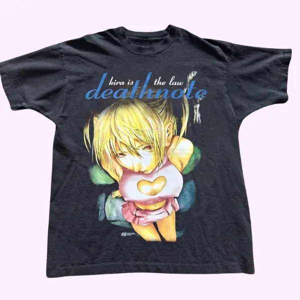 Death Note Hiro Mishima Graphic Tee, Vintage Y2K Anime Unisex T-Shirt