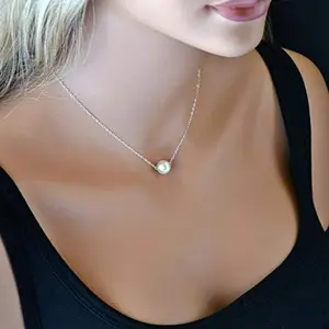 AAAA Pearl Choker Sterling Silver Necklace for Women 7-8mm 16 Inch Freshwater Cultured Pearls for Wedding Bride Bridesmaids Anniversary As Beach Summer Accessories