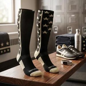 All Stars Socks for Baseball Softball Football - Over the Calf Athletic Socks for Youth and Adult Boys Girls Men Women, Durable Comfortable Breathable Sports Performance Socks with Star Design