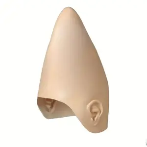 Men's Alien High Top Half Wig - Light Beige, Latex-Shaped, Smooth Fabric, Hand Washable, Unique Menswear Costume for Halloween, Cosplay, Guys Gifts