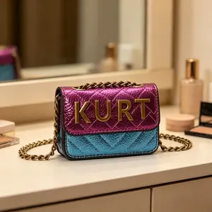 Mini Magnetic Crossbody Chain Bag, Small Shoulder Purse with Letter Flap, Multi-Color Casual Style Handbag, All-Season Versatile Bag for Daily Use