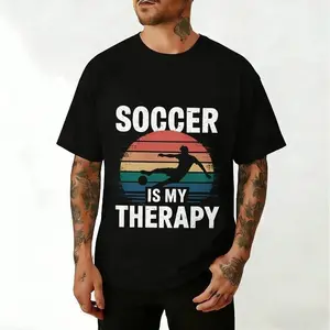 Soccer Is My Therapy T Shirt, Retro  Funny Soccer Tee, Mens Therapy Shirt, Soccer Lover Gift, Sport Humor Tshirt