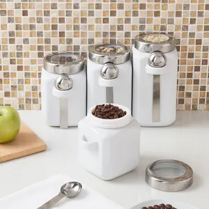 4-Piece Canister Set, Arctic White 4-Piece Canister Set, Arctic White