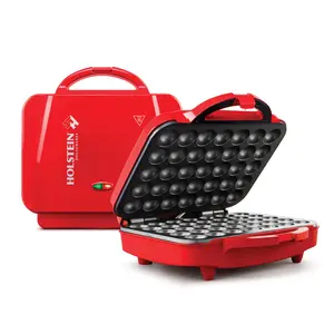 Holstein 35-COUNT CAKE POP MAKER with Non-Stick Coating & Indicator Lights for Easy Baking & Cleanup Makes 35 Tasty Pieces Perfect for Bake Sales Birthday Parties