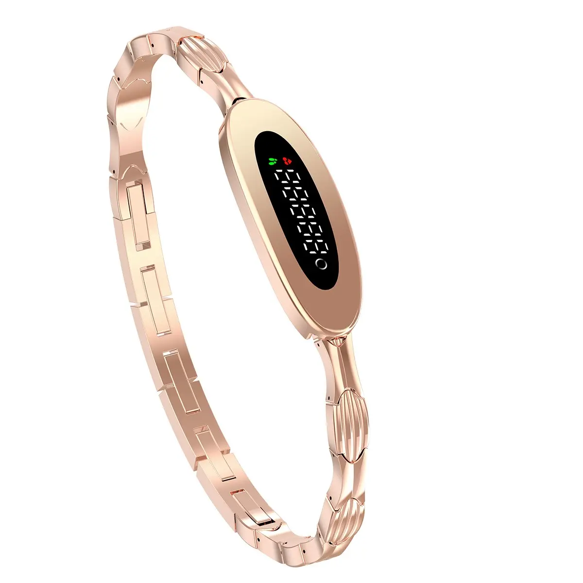Women's Smart Watch with Metal Strap, Pedometer, Fitness Tracking, Menstrual Cycle Reminder, IP68 Waterproof, Remote Photo Control