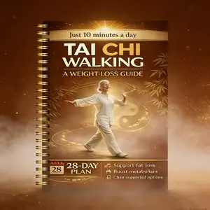 Tai Chi Walking Weight Loss Method, Suitable for Seniors' 28-Day Gradual Plan, Gentle Daily Walks, Joint-Friendly, Low-Impact Exercise